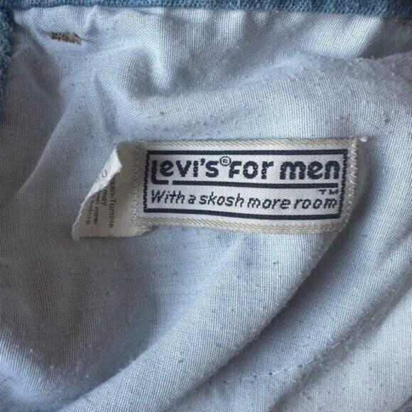 Levi's Vintage Men's 41x29 Jeans Orange Tab Light Wash Denim Straight 70's 80's - Picture 8 of 11